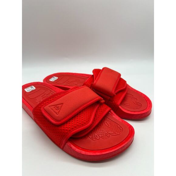 adidas Boost Slide Pharrell Active Red FY6140 Men's Size 12 New - Picture 11 of 12